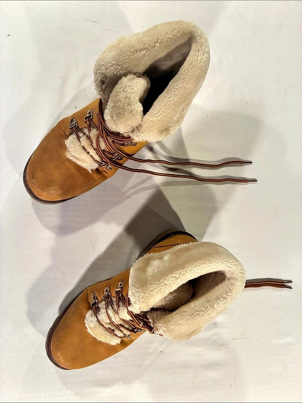 Hot Kiss Fur-Lined Winter Boots in Brown & Cream12